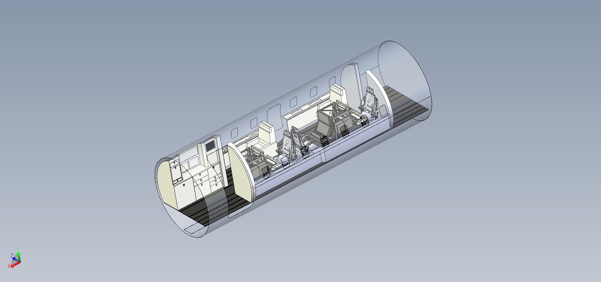 605 MODEL GALLEY & CREW CLOSET ADDED-70a5634